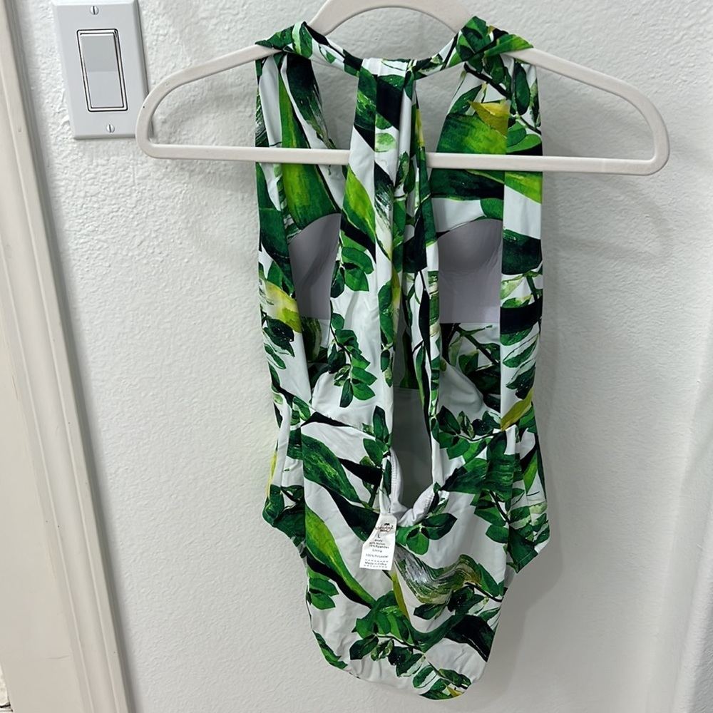 NEW Green Tropical Piece One Piece Swimsuit - Picture 8 of 13